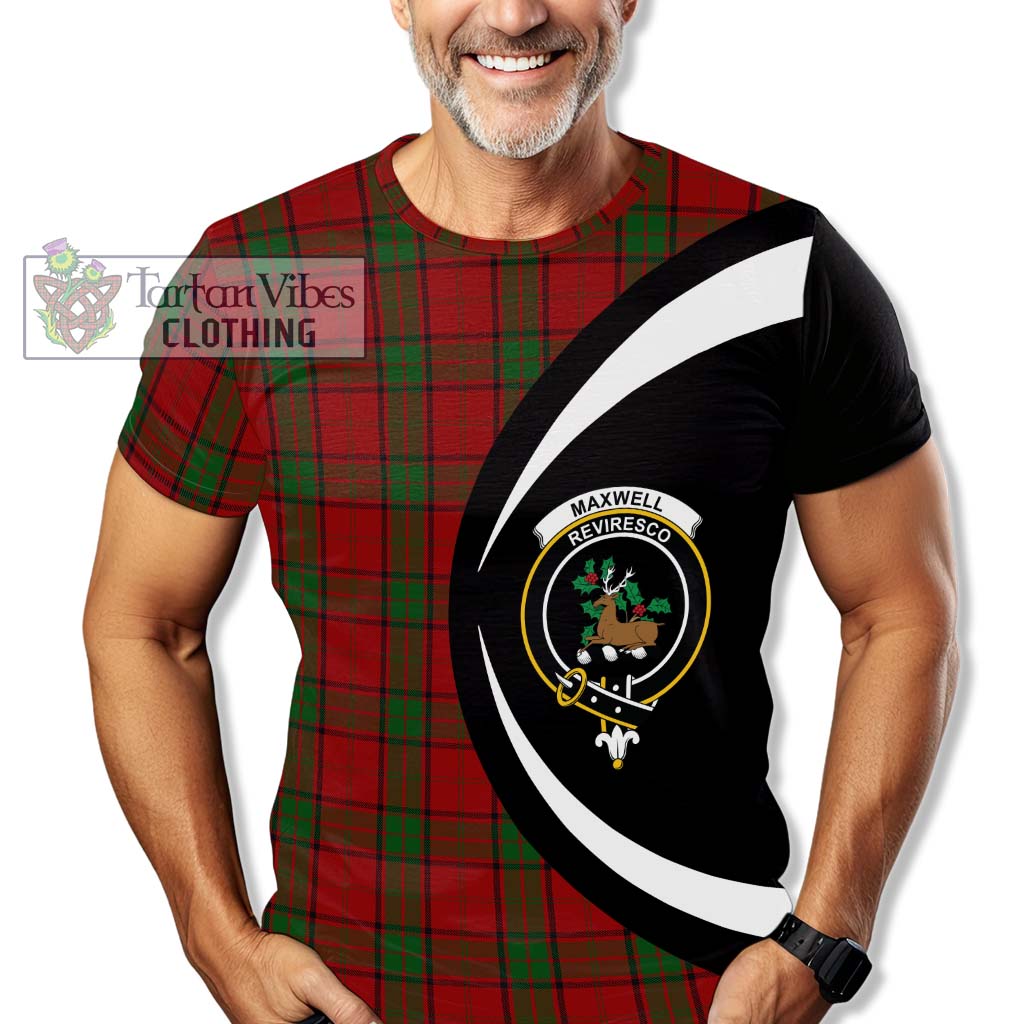 Tartan Vibes Clothing Maxwell Tartan T-Shirt with Family Crest Circle Style