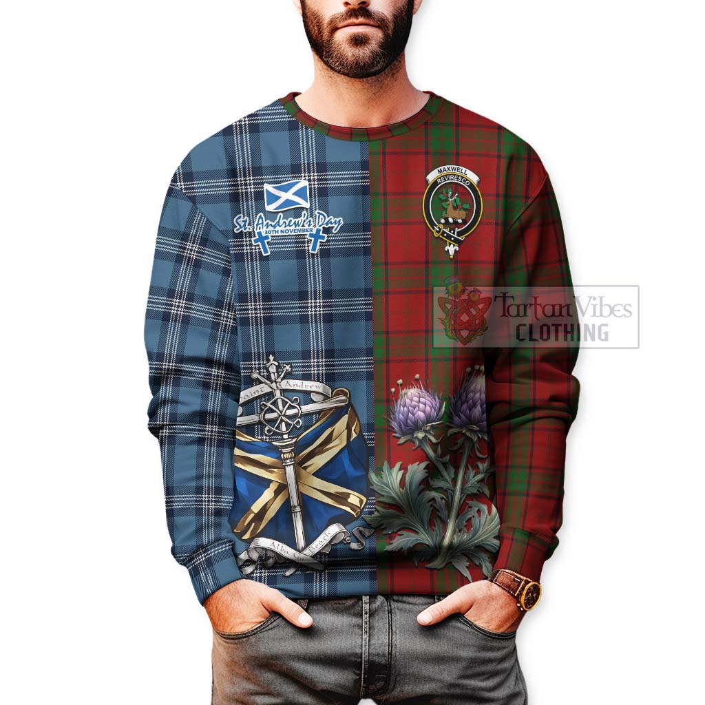 Tartan Vibes Clothing Maxwell Tartan Sweatshirt Happy St. Andrew's Day Half Tartan Style