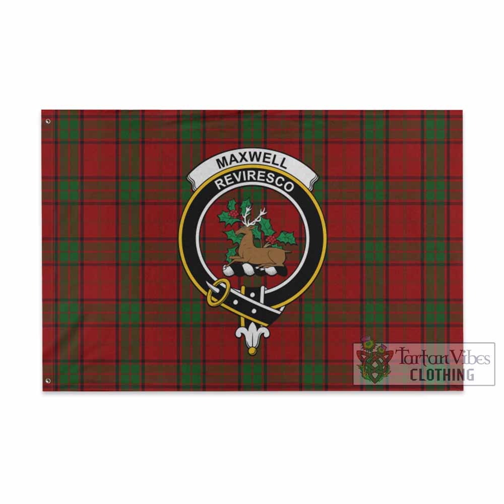 Tartan Vibes Clothing Maxwell Tartan House Flag with Family Crest