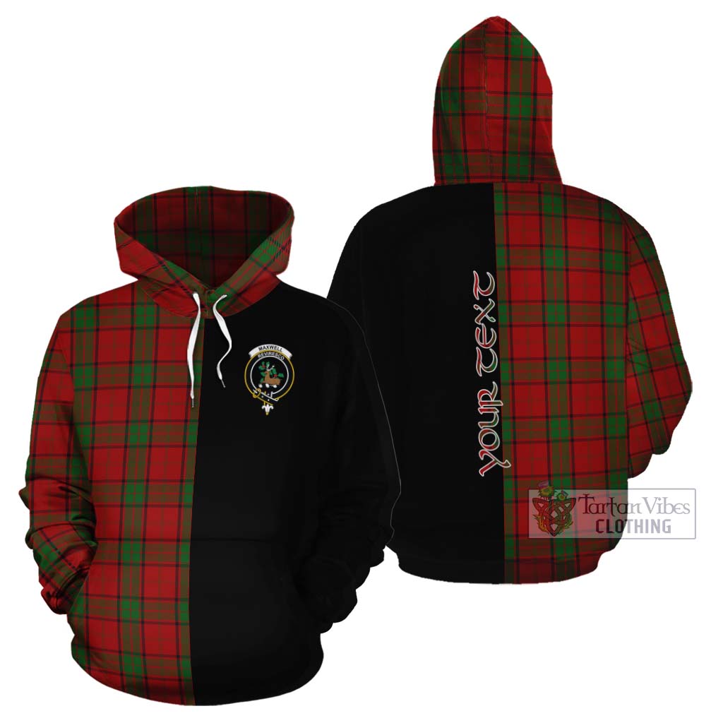 Tartan Vibes Clothing Maxwell Tartan Cotton Hoodie with Family Crest and Half Of Me Style