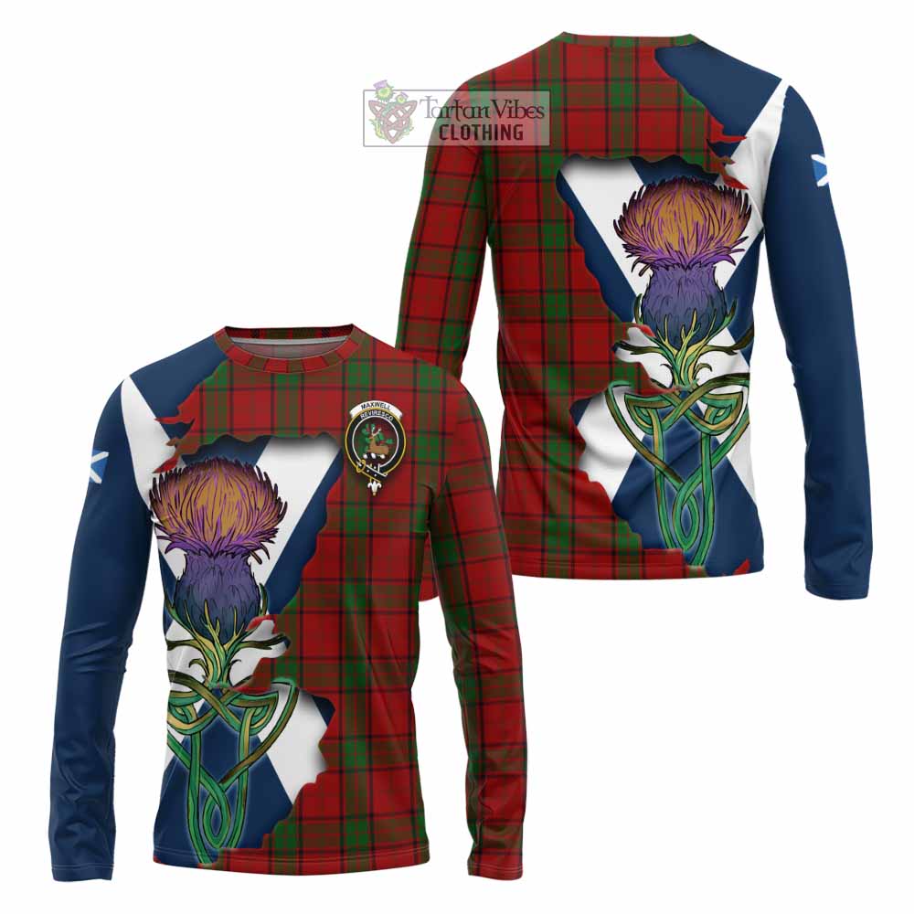 Maxwell Tartan Family Crest Long Sleeve T-Shirt Scottish Thistle Celtic Inspired - Tartan Vibes Clothing