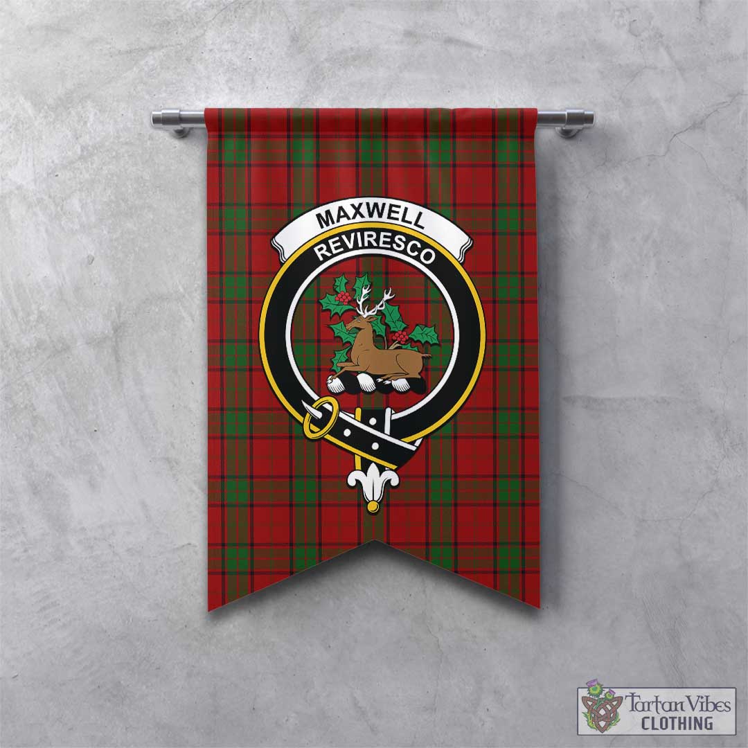 Tartan Vibes Clothing Maxwell Tartan Gonfalon, Tartan Banner with Family Crest