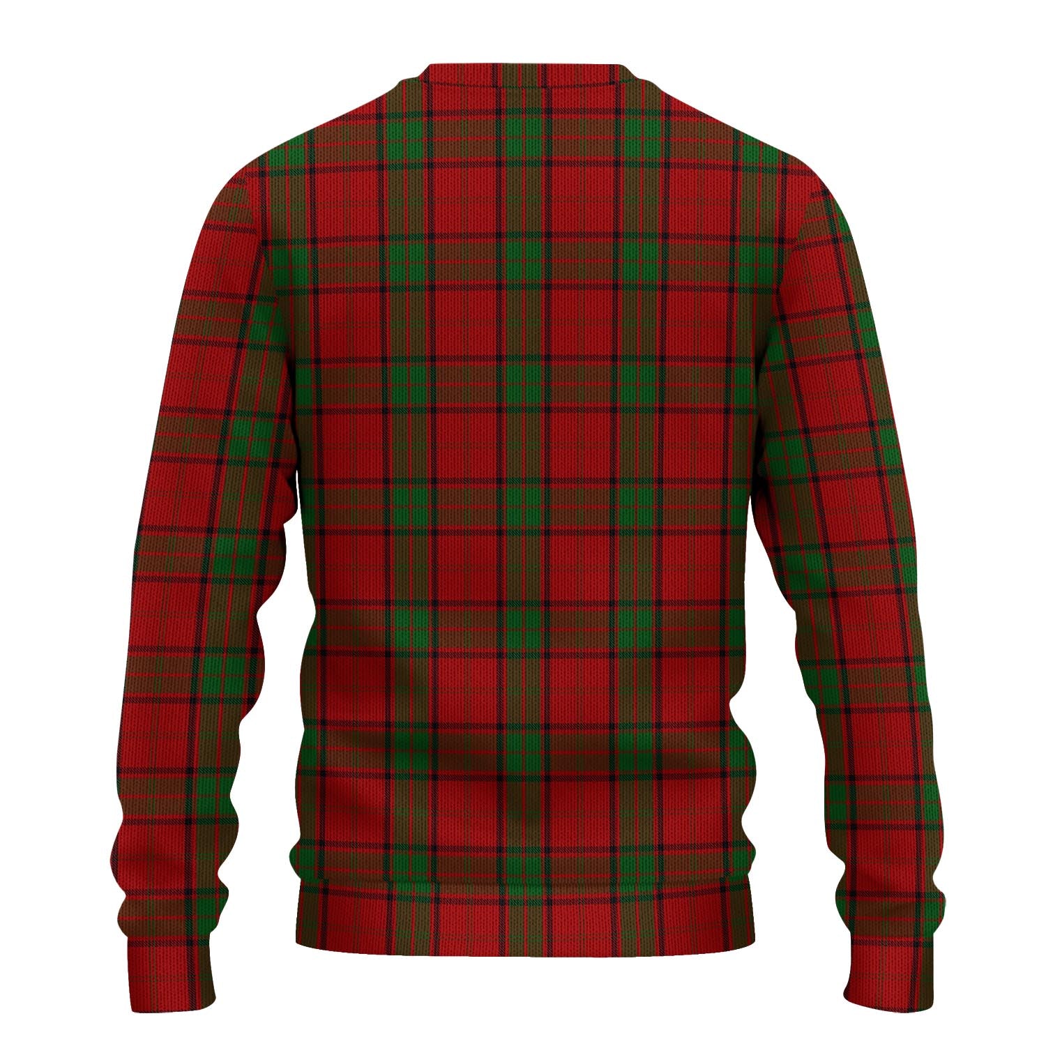 Maxwell Tartan Knitted Sweater with Family Crest - Tartanvibesclothing