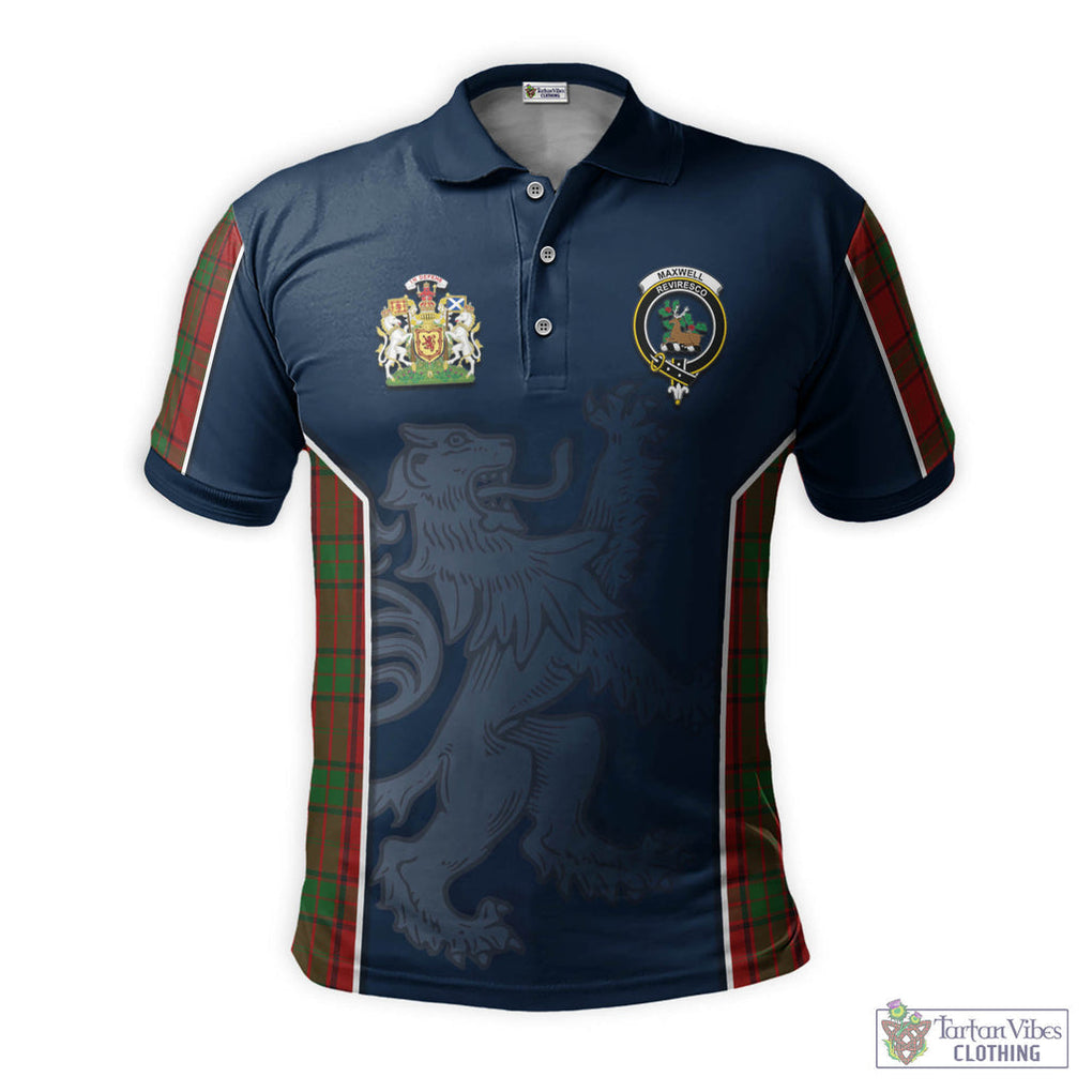 Tartan Vibes Clothing Maxwell Tartan Men's Polo Shirt with Family Crest and Lion Rampant Vibes Sport Style