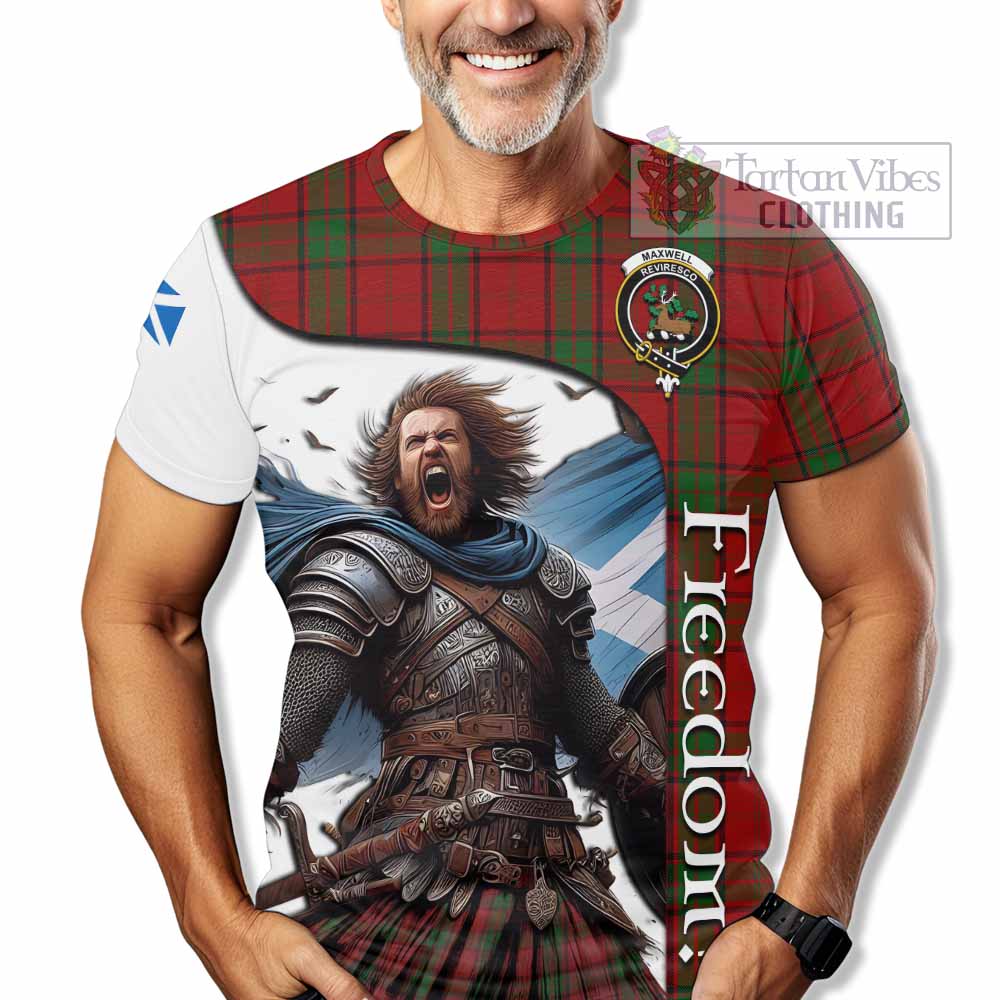 Maxwell Crest Tartan T-Shirt Inspired by the Freedom of Scottish Warrior