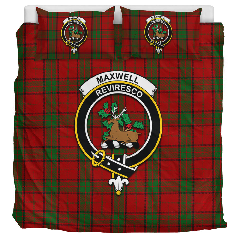 Maxwell Tartan Bedding Set with Family Crest UK Bedding Set UK Super King 104*94 inch - Tartan Vibes Clothing