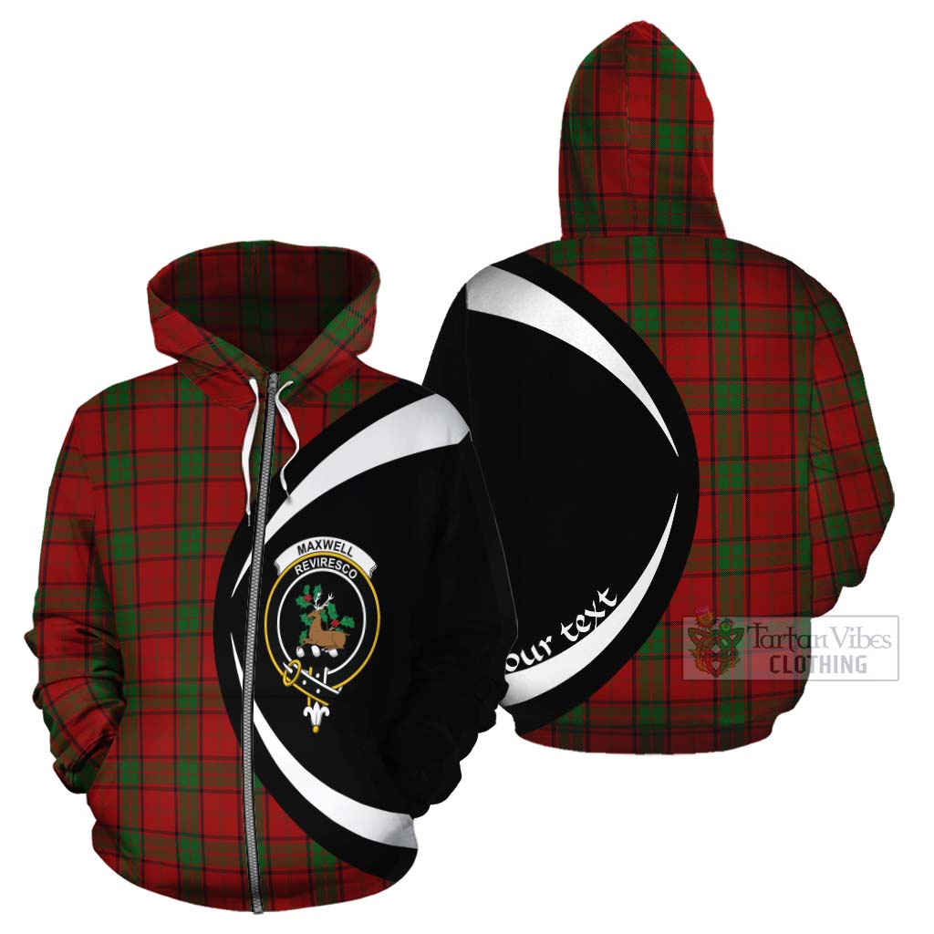 Tartan Vibes Clothing Maxwell Tartan Cotton Hoodie with Family Crest Circle Style