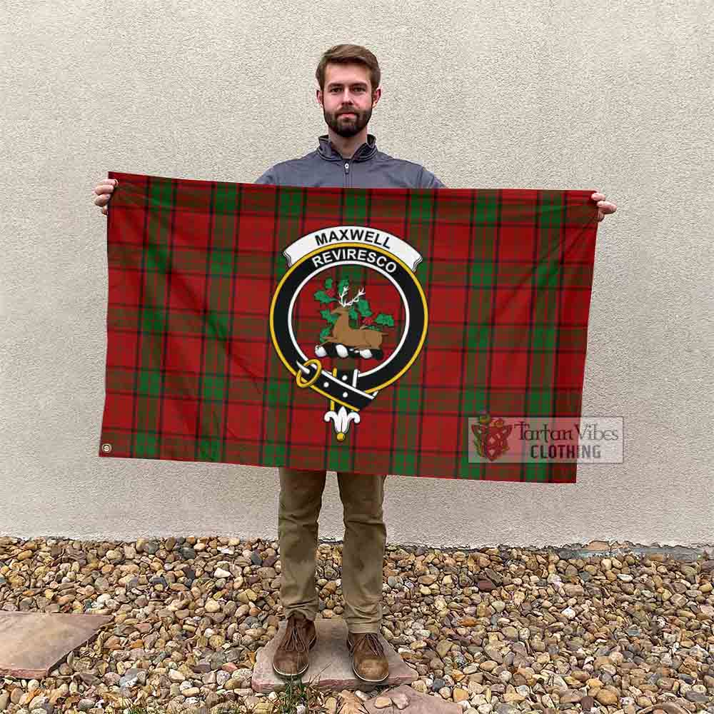 Tartan Vibes Clothing Maxwell Tartan House Flag with Family Crest