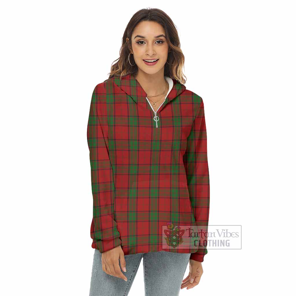 Tartan Vibes Clothing Maxwell Tartan Women's Borg  Half Zip Fleece Hoodie