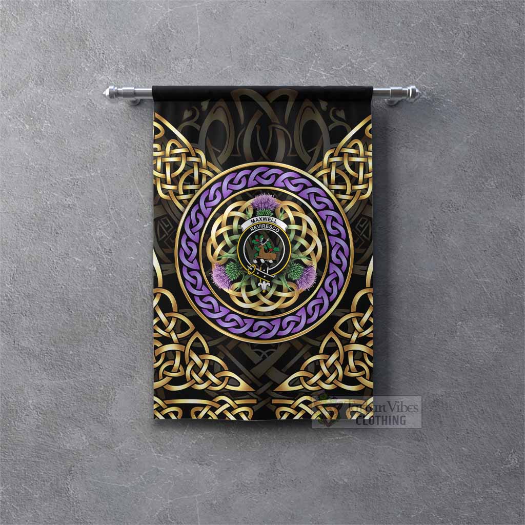 Maxwell Clan Crest Gonfalon Celtic Scottish Thistle Rectangle - Tartan Vibes Clothing