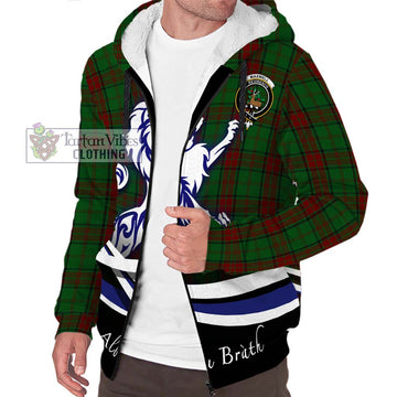 Maxwell Hunting Tartan Sherpa Hoodie with Alba Gu Brath Regal Lion Emblem