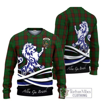 Maxwell Hunting Tartan Ugly Sweater with Alba Gu Brath Regal Lion Emblem