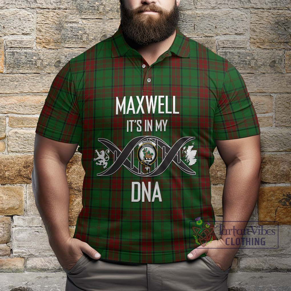 Maxwell Hunting Tartan Polo Shirt with Family Crest DNA In Me Style Kid - Tartanvibesclothing Shop