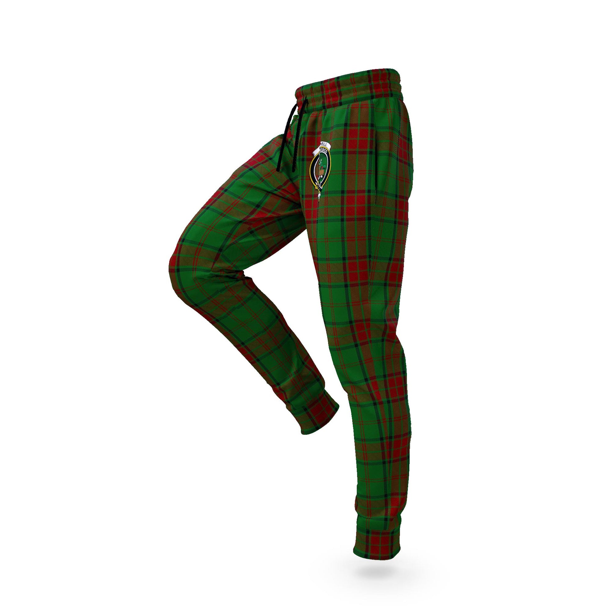 Maxwell Hunting Tartan Joggers Pants with Family Crest S - Tartan Vibes Clothing