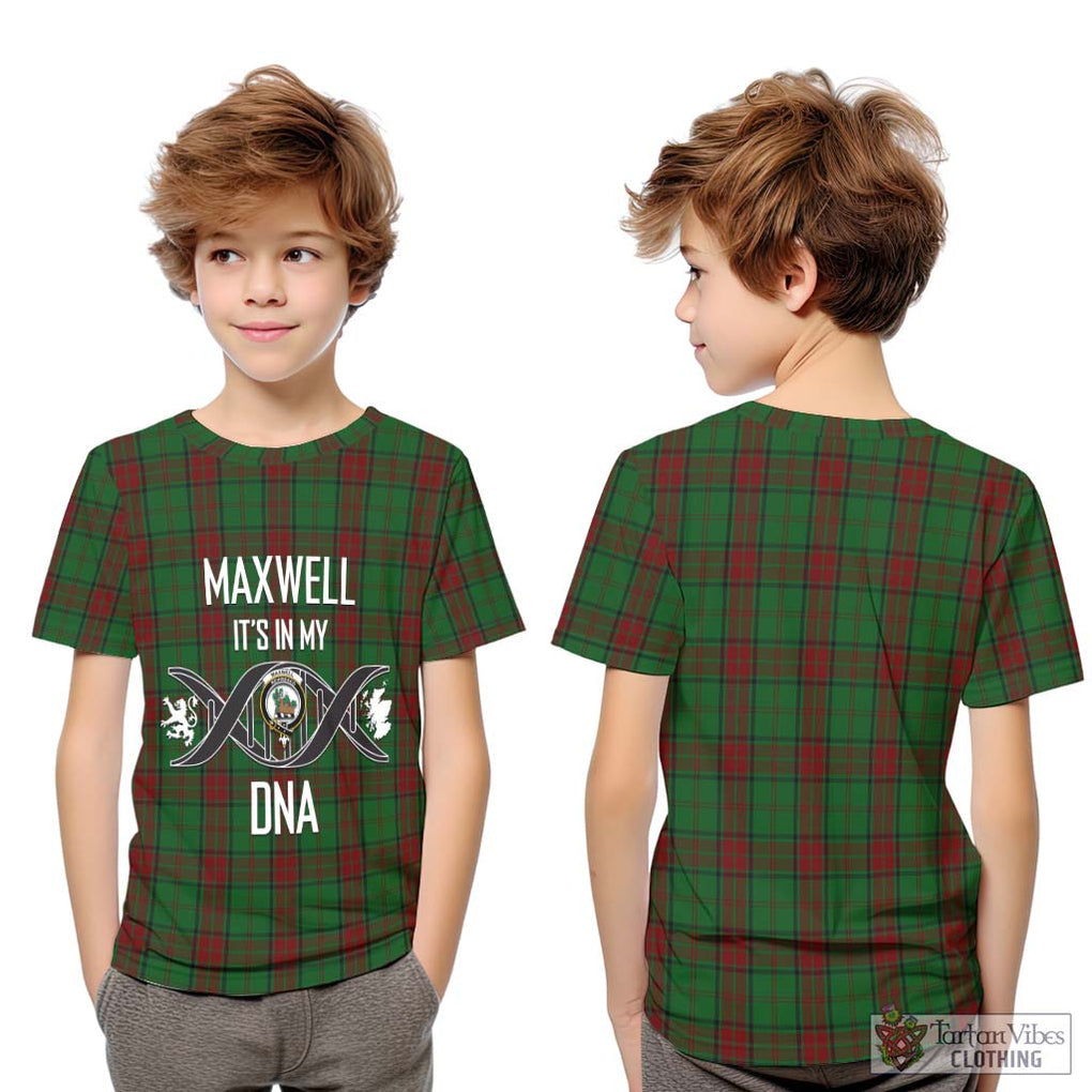 Maxwell Hunting Tartan Kid T-Shirt with Family Crest DNA In Me Style Youth XL Size14 - Tartanvibesclothing Shop