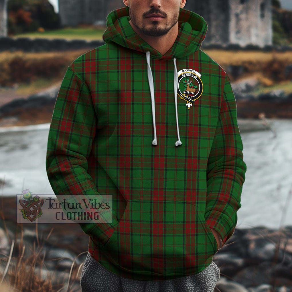 Maxwell Hunting Tartan Cotton Hoodie with Family Crest Pullover Hoodie XS - Tartan Vibes Clothing