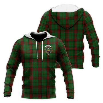 Maxwell Hunting Tartan Knitted Hoodie with Family Crest