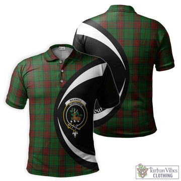 Maxwell Hunting Tartan Men's Polo Shirt with Family Crest Circle Style