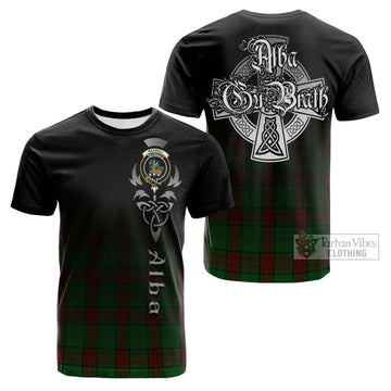 Maxwell Hunting Tartan Cotton T-shirt Featuring Alba Gu Brath Family Crest Celtic Inspired