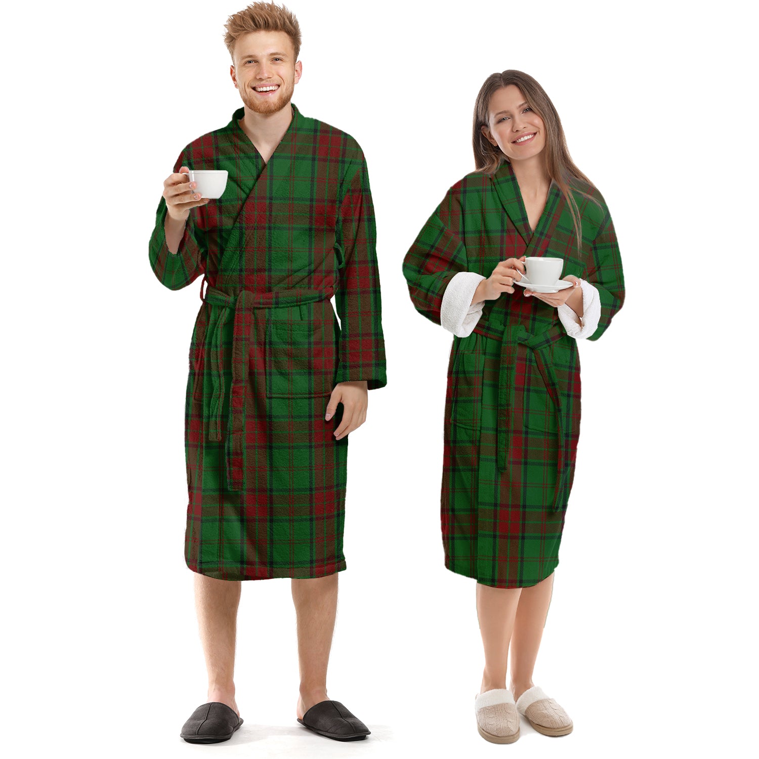 Maxwell Hunting Tartan Bathrobe Unisex S - Tartan Vibes Clothing