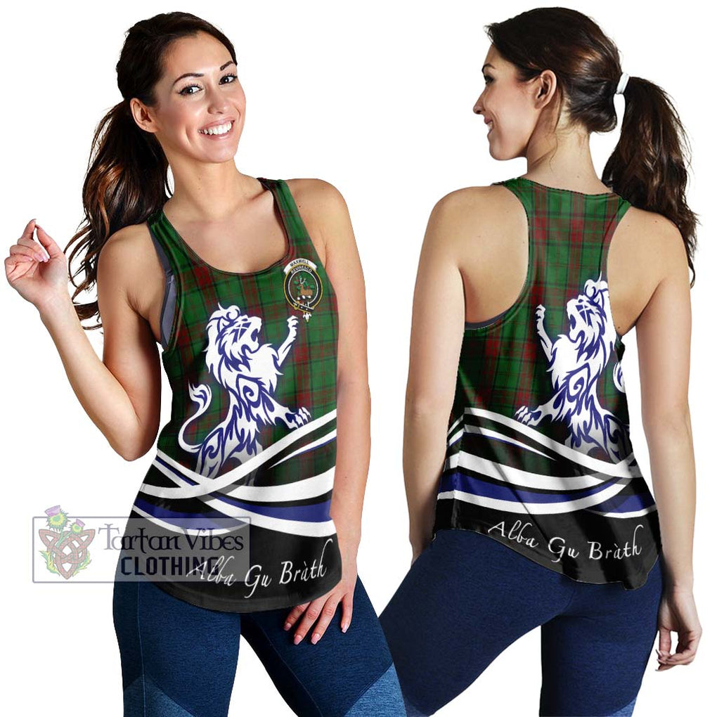 Maxwell Hunting Tartan Women's Racerback Tanks with Alba Gu Brath Regal Lion Emblem 4XL - Tartanvibesclothing Shop