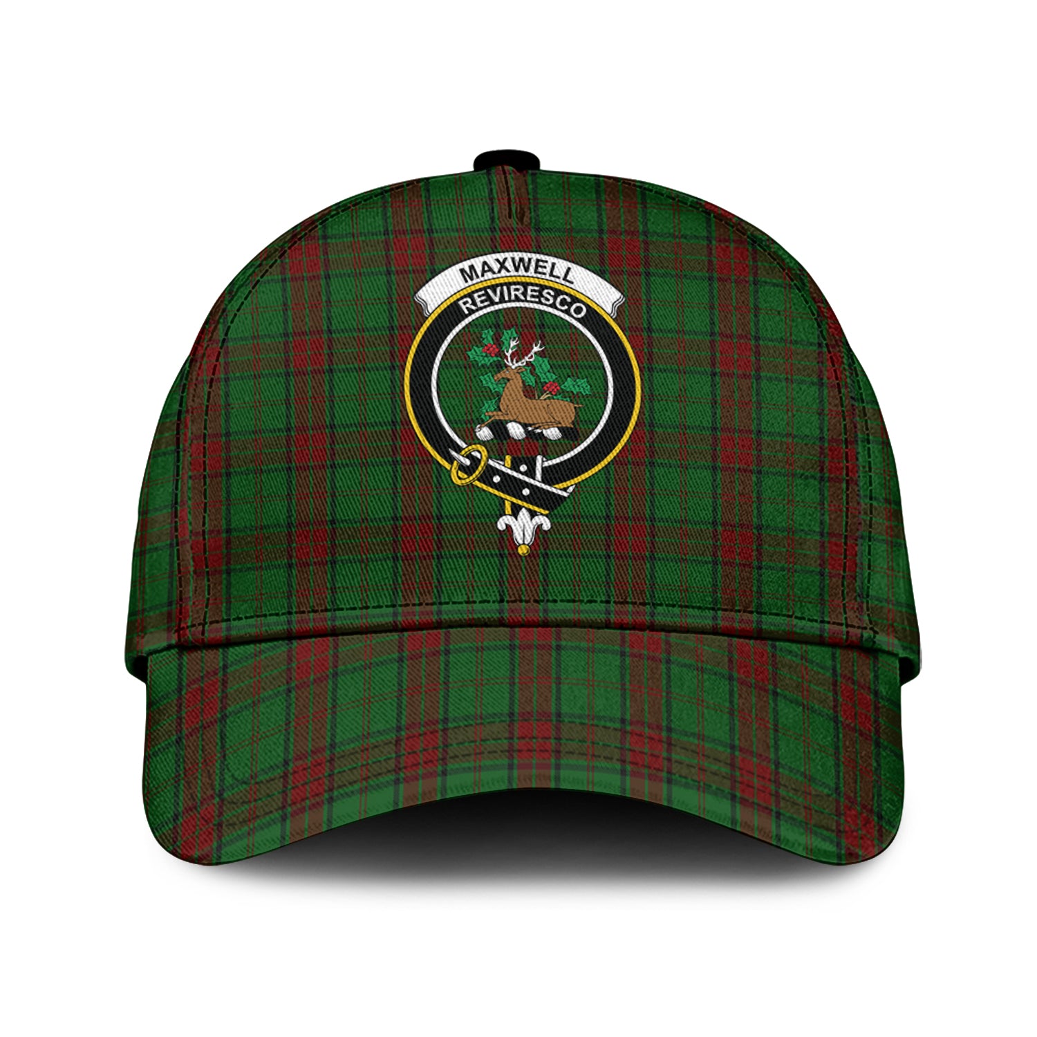 Maxwell Hunting Tartan Classic Cap with Family Crest Classic Cap Universal Fit - Tartan Vibes Clothing