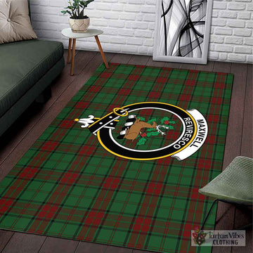 Maxwell Hunting Tartan Area Rug with Family Crest