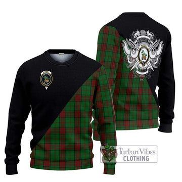 Maxwell Hunting Tartan Ugly Sweater with Family Crest and Military Logo Style