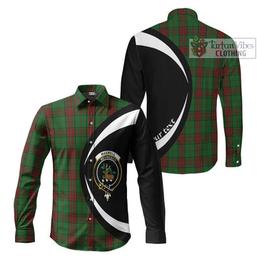 Maxwell Hunting Tartan Long Sleeve Button Up with Family Crest Circle Style