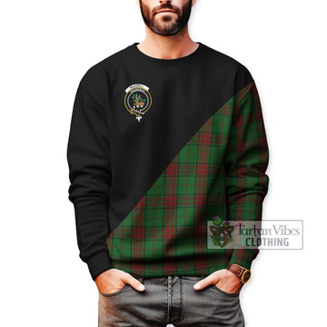 Maxwell Hunting Tartan Sweatshirt with Family Crest and Military Logo Style