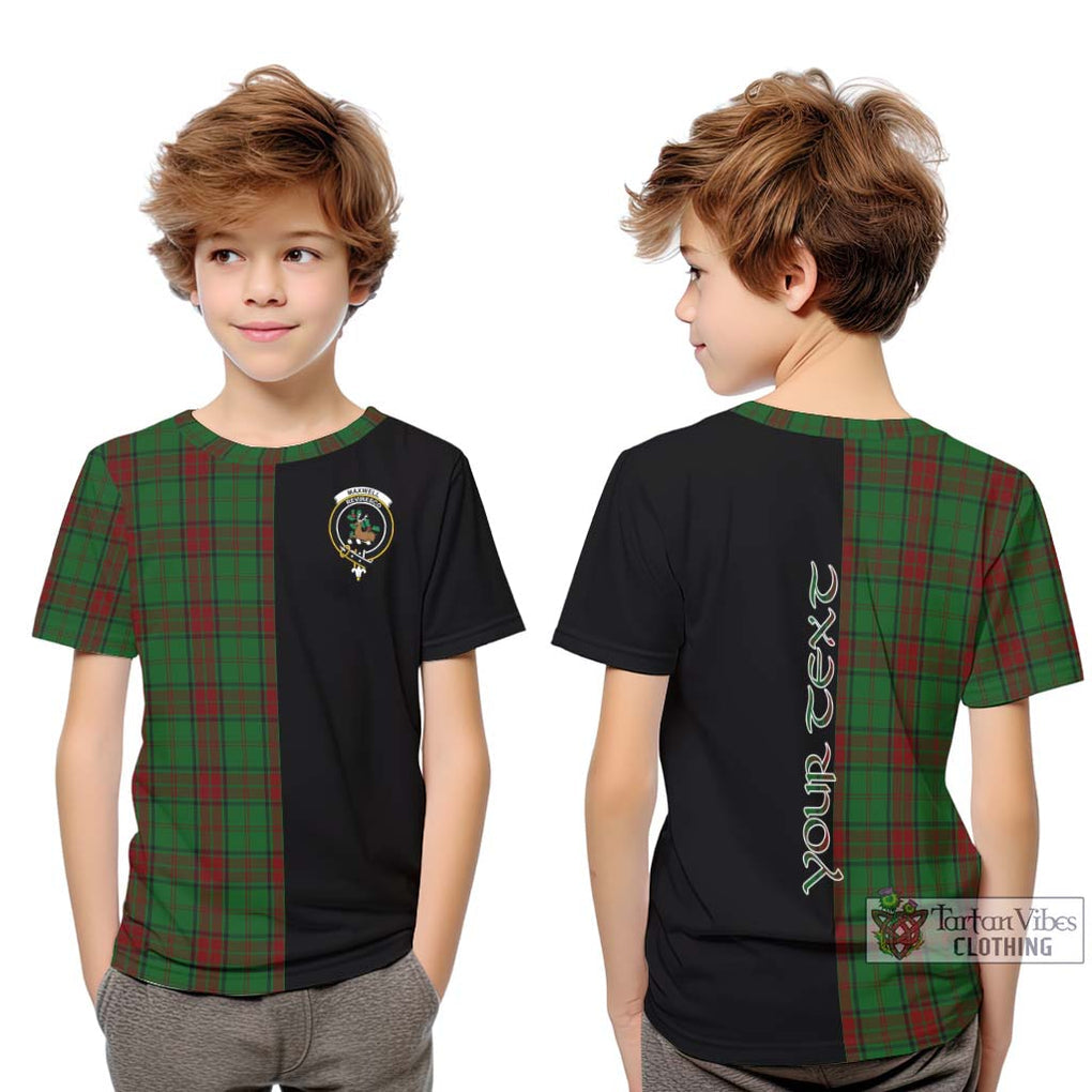 Maxwell Hunting Tartan Kid T-Shirt with Family Crest and Half Of Me Style Youth XL Size14 - Tartanvibesclothing Shop