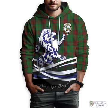 Maxwell Hunting Tartan Hoodie with Alba Gu Brath Regal Lion Emblem