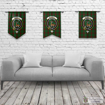 Maxwell Hunting Tartan Gonfalon, Tartan Banner with Family Crest