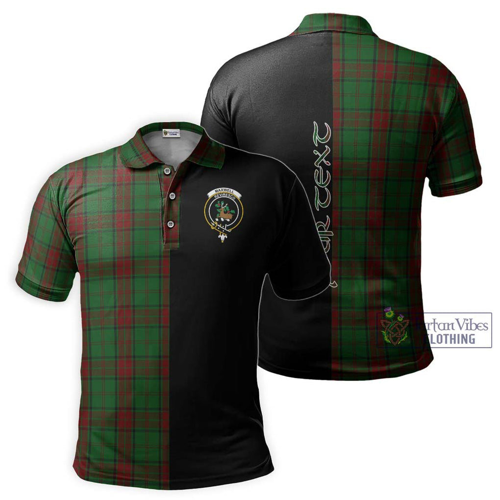 Maxwell Hunting Tartan Polo Shirt with Family Crest and Half Of Me Style Kid - Tartanvibesclothing Shop