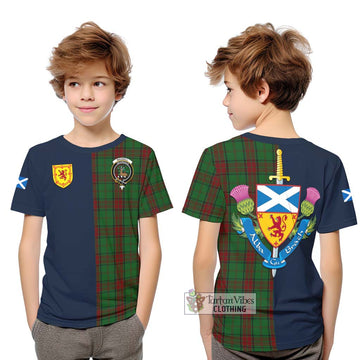 Maxwell Hunting Tartan Kid T-Shirt Alba with Scottish Lion Royal Arm Half Style