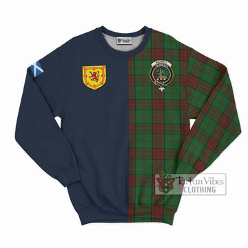 Maxwell Hunting Tartan Sweatshirt Alba with Scottish Lion Royal Arm Half Style