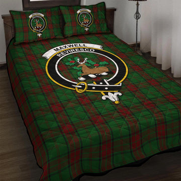 Maxwell Hunting Tartan Quilt Bed Set with Family Crest