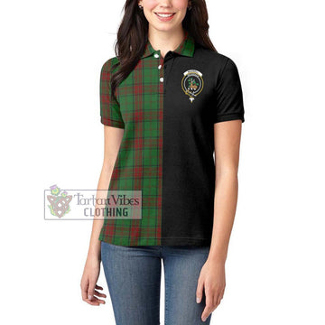 Maxwell Hunting Tartan Women's Polo Shirt with Family Crest and Half Of Me Style