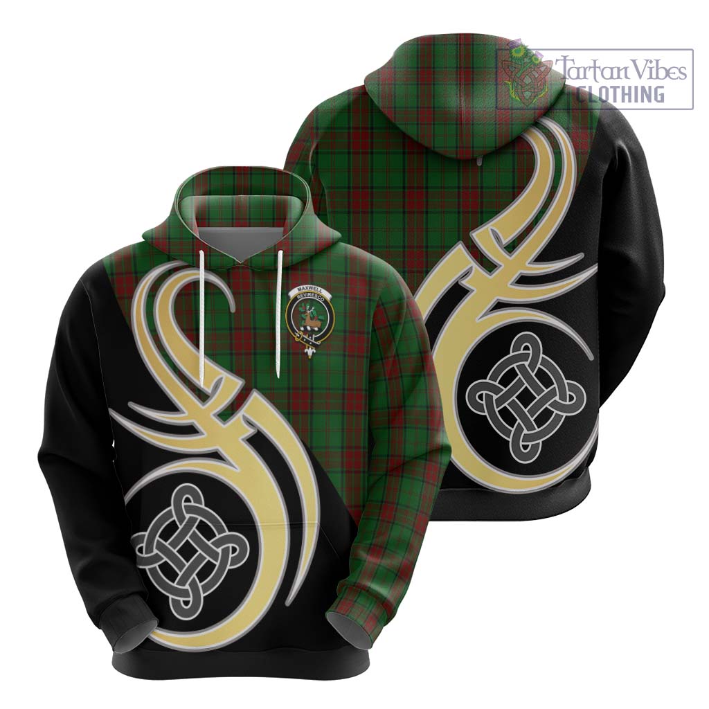 Maxwell Hunting Tartan Hoodie with Family Crest and Celtic Symbol Style - Tartan Vibes Clothing