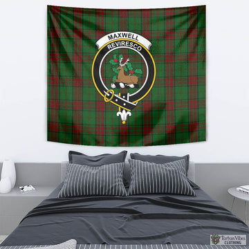 Maxwell Hunting Tartan Tapestry Wall Hanging and Home Decor for Room with Family Crest