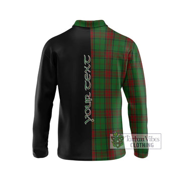 Maxwell Hunting Tartan Long Sleeve Polo Shirt with Family Crest and Half Of Me Style