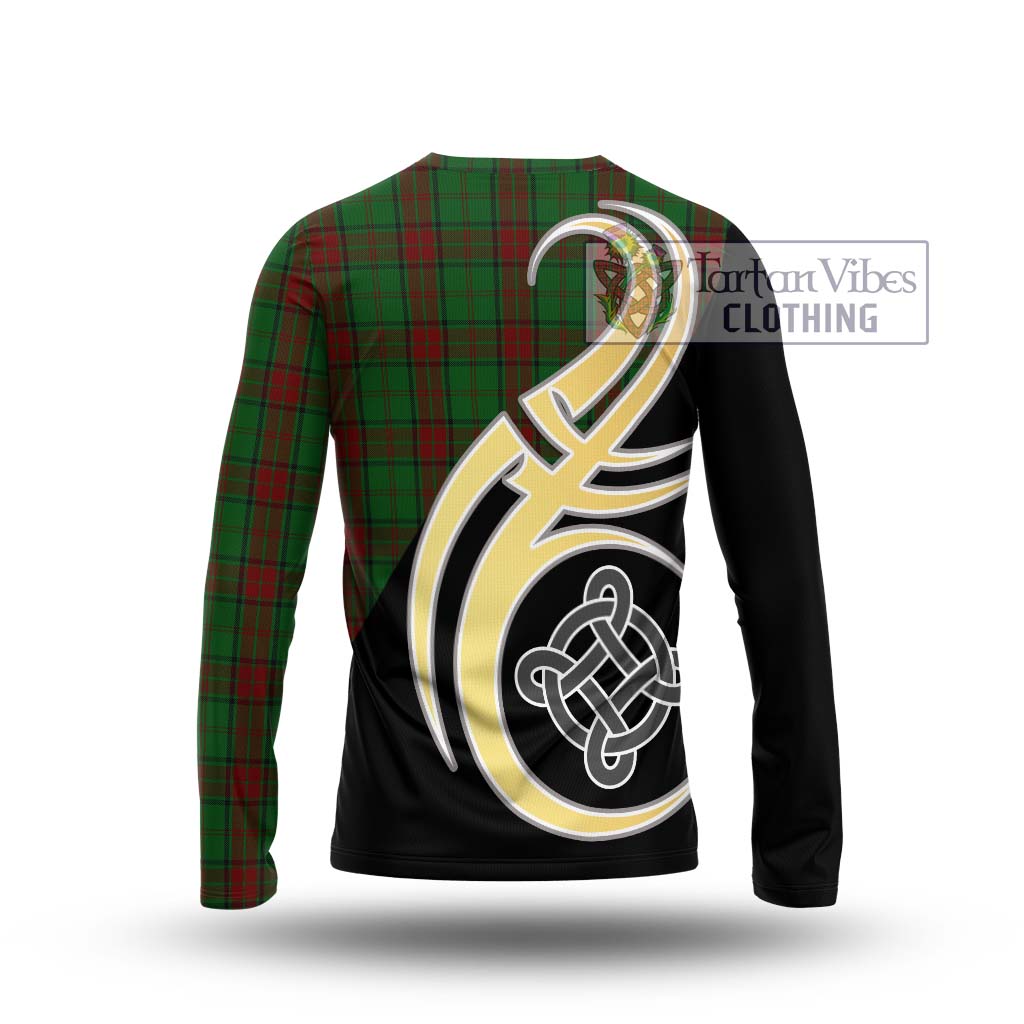 Maxwell Hunting Tartan Long Sleeve T-Shirt with Family Crest and Celtic Symbol Style - Tartan Vibes Clothing