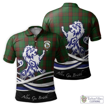 Maxwell Hunting Tartan Polo Shirt with Alba Gu Brath Regal Lion Emblem