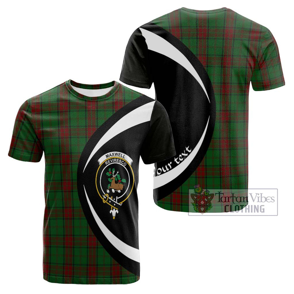 Tartan Vibes Clothing Maxwell Hunting Tartan Cotton T-shirt with Family Crest Circle Style