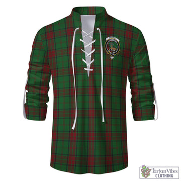 Maxwell Hunting Tartan Men's Scottish Traditional Jacobite Ghillie Kilt Shirt with Family Crest