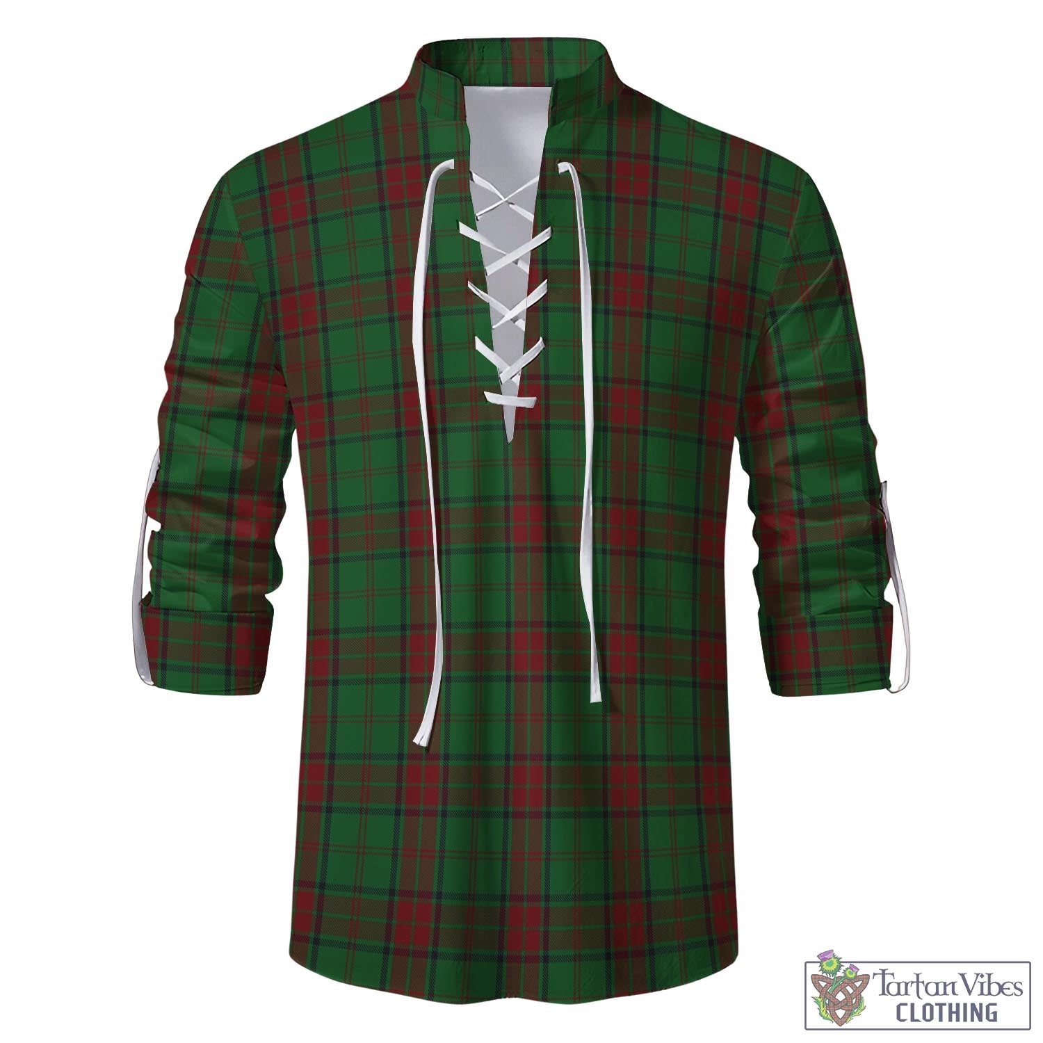 Tartan Vibes Clothing Maxwell Hunting Tartan Men's Scottish Traditional Jacobite Ghillie Kilt Shirt