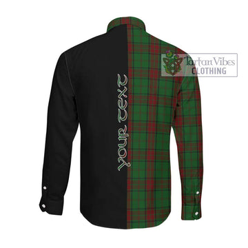 Maxwell Hunting Tartan Long Sleeve Button Shirt with Family Crest and Half Of Me Style