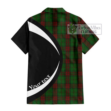 Maxwell Hunting Tartan Short Sleeve Button Up with Family Crest Circle Style