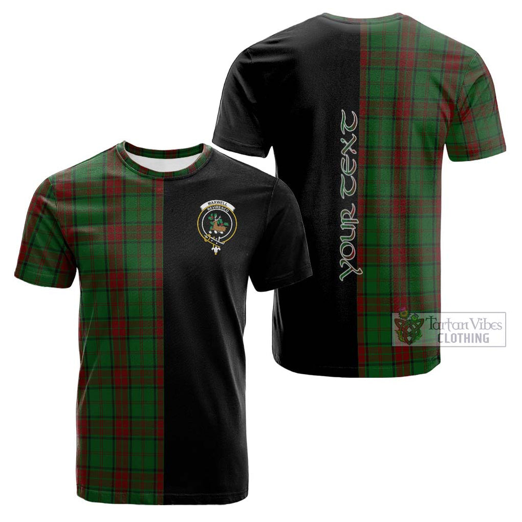 Tartan Vibes Clothing Maxwell Hunting Tartan Cotton T-shirt with Family Crest and Half Of Me Style