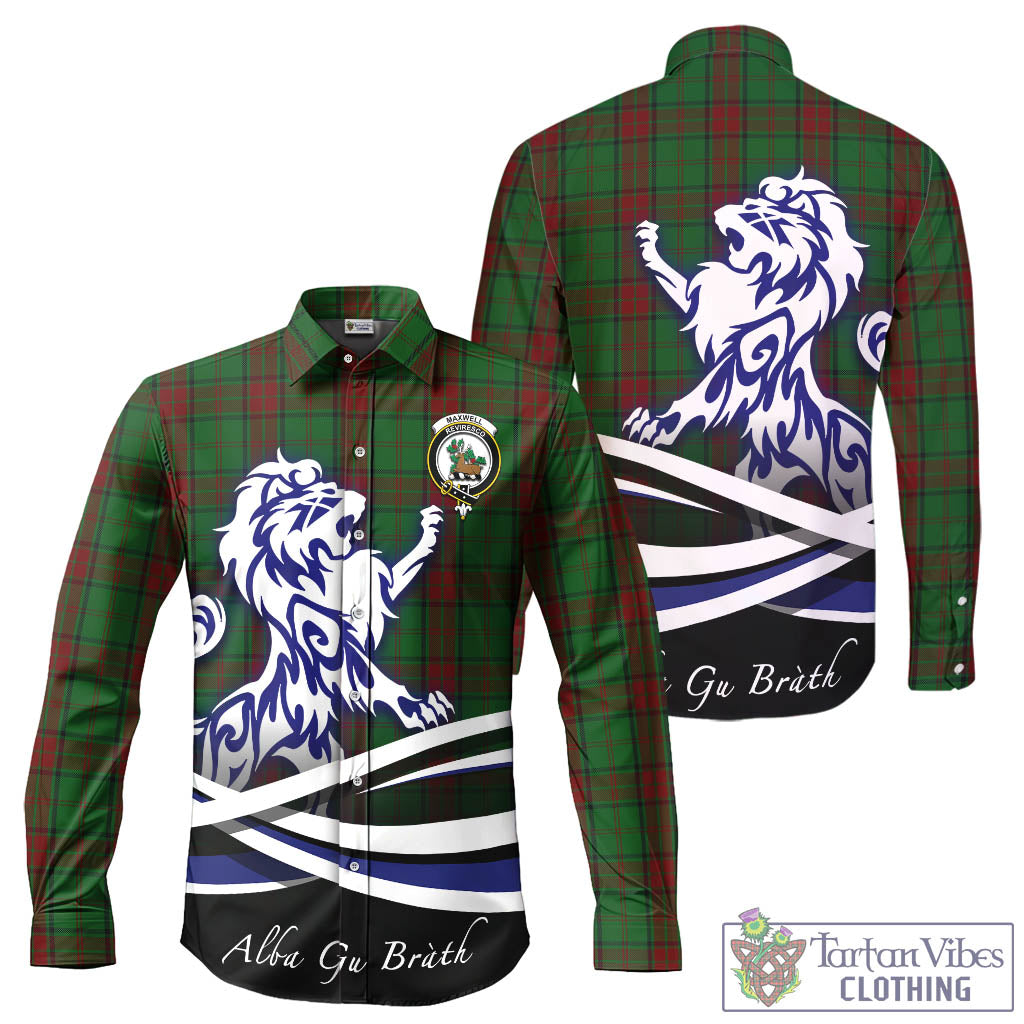 maxwell-hunting-tartan-long-sleeve-button-up-shirt-with-alba-gu-brath-regal-lion-emblem